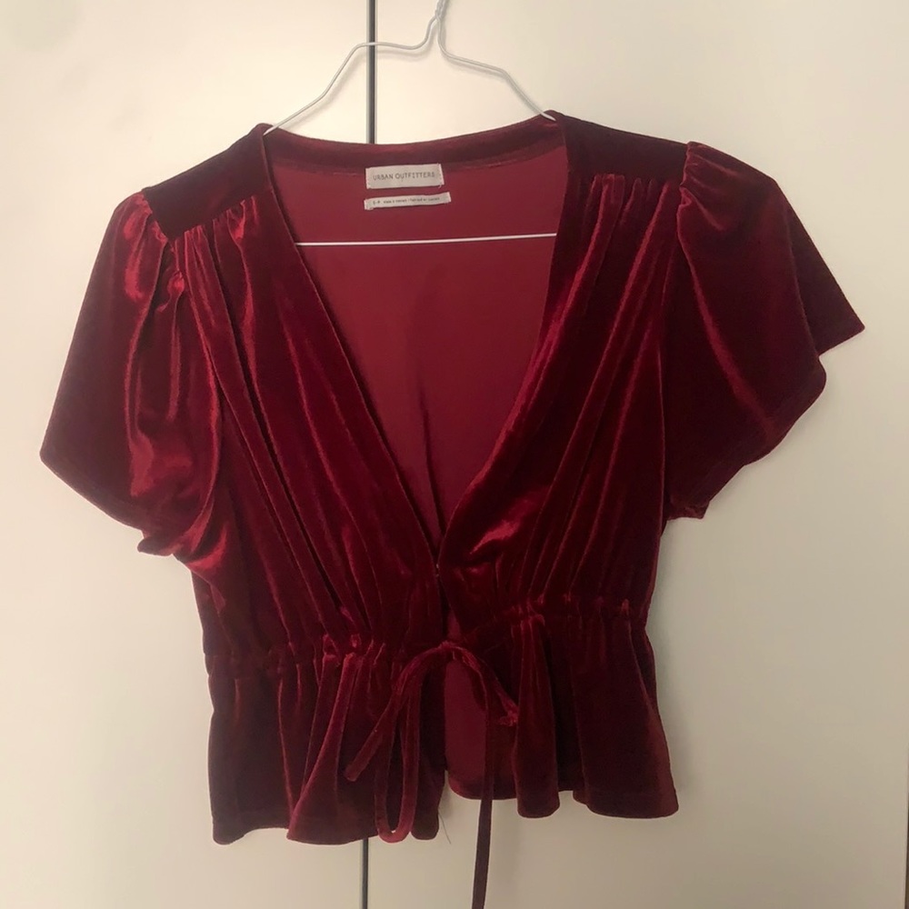 Red velvet top urban outfitters